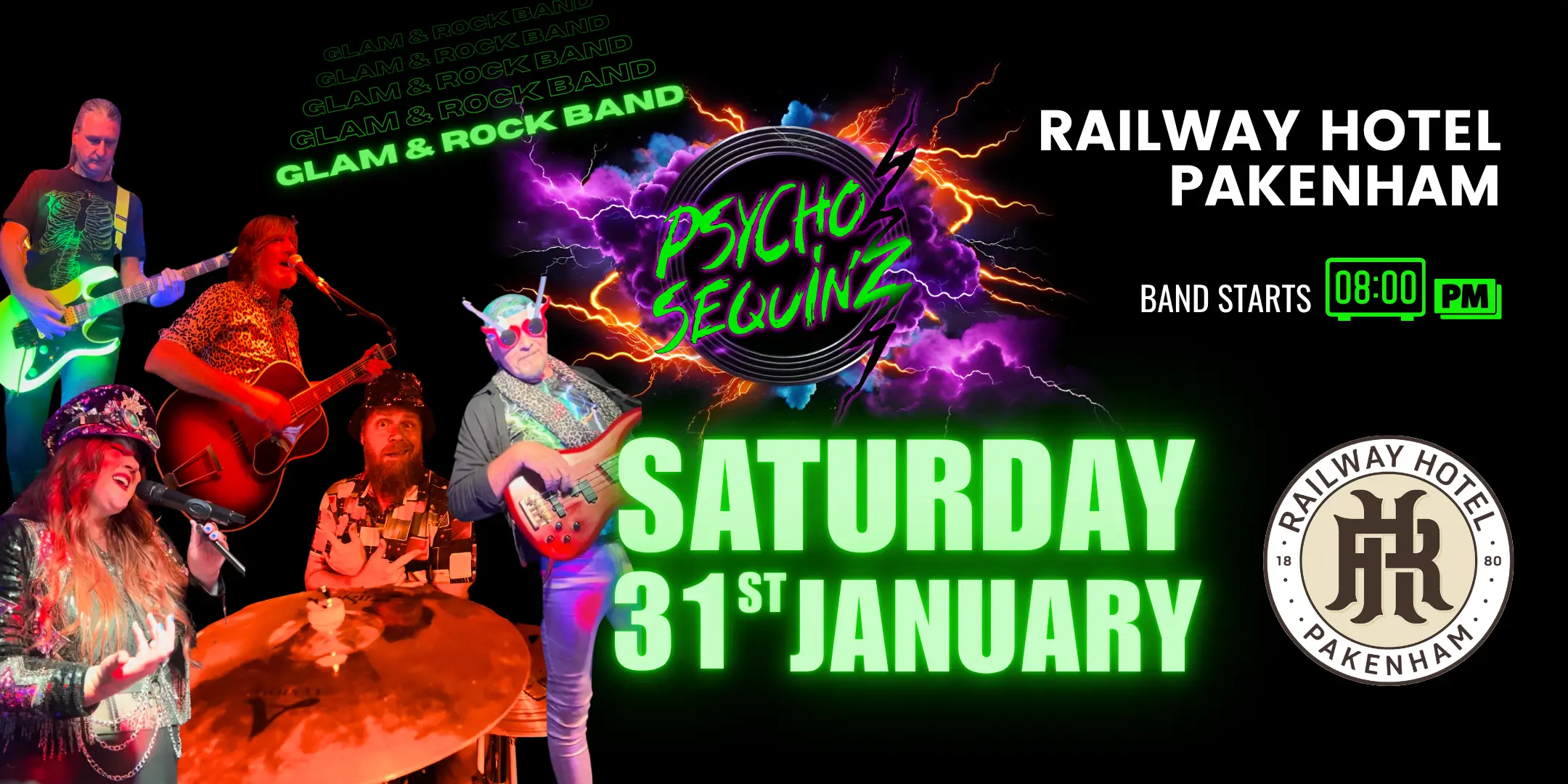 Psycho Sequinz Gig at the Railway Hotel Pakenham